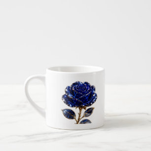Tasse Expresso Rose Cristal Or Bleu Royal