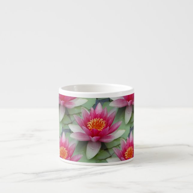 Tasse Expresso Rose Lotus Water Lily (Devant)