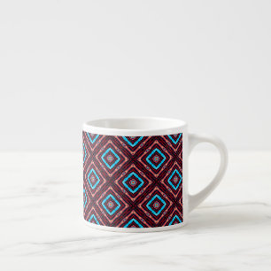 Tasse Expresso Rouge avec diamant bleu