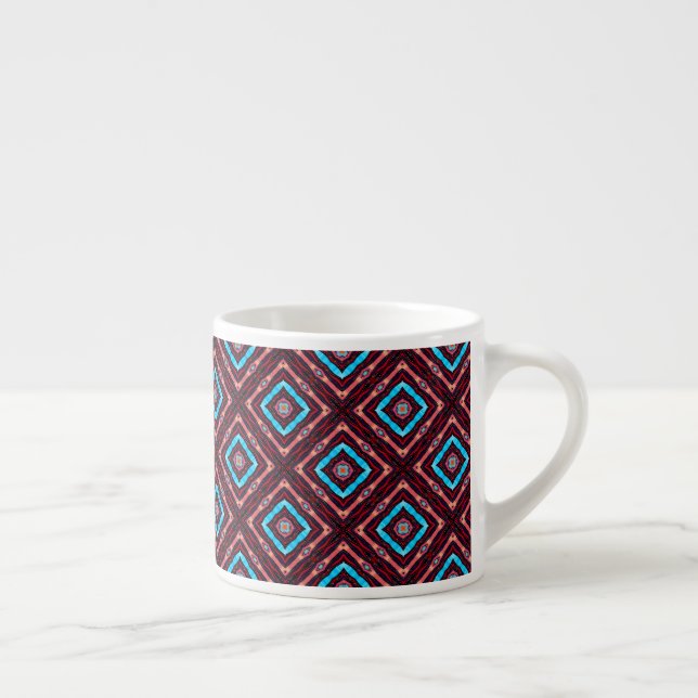 Tasse Expresso Rouge avec diamant bleu (Droite)