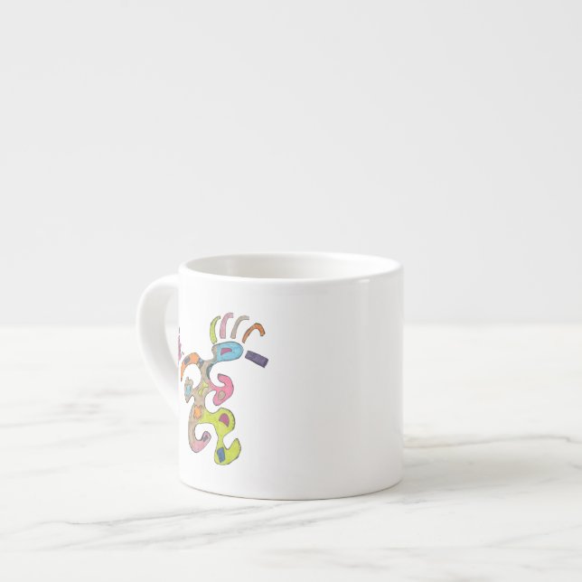 Tasse Expresso "Running Man" Art Abstrait (Devant gauche)