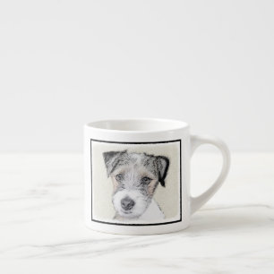 Tasse Expresso Russell Terrier Peinture rugueuse - Art Chien orig