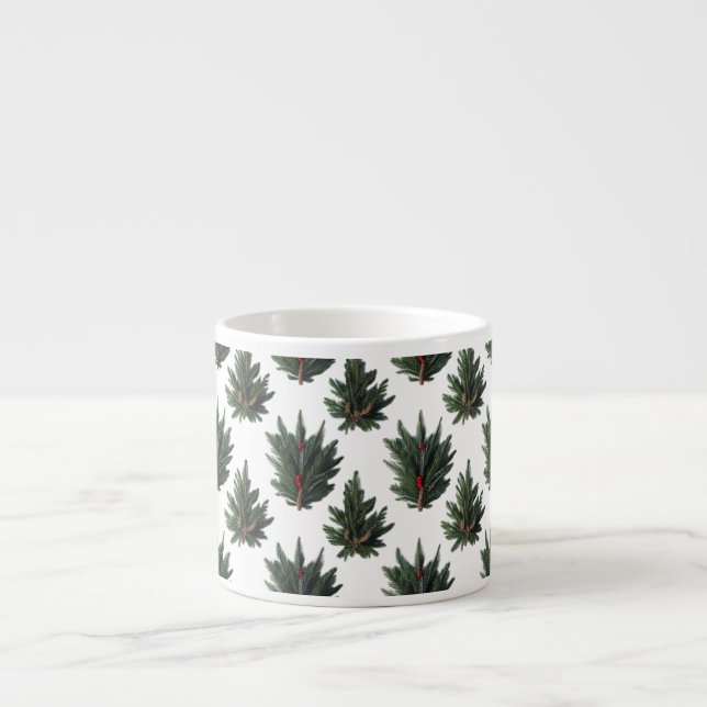 Tasse expresso Rustique Botanique Pin Fan (Devant)