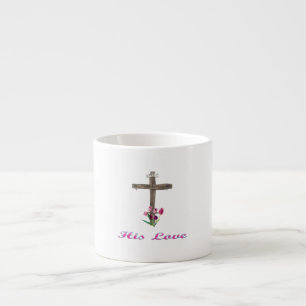 Tasse Expresso Sa croix chrétienne d'amour