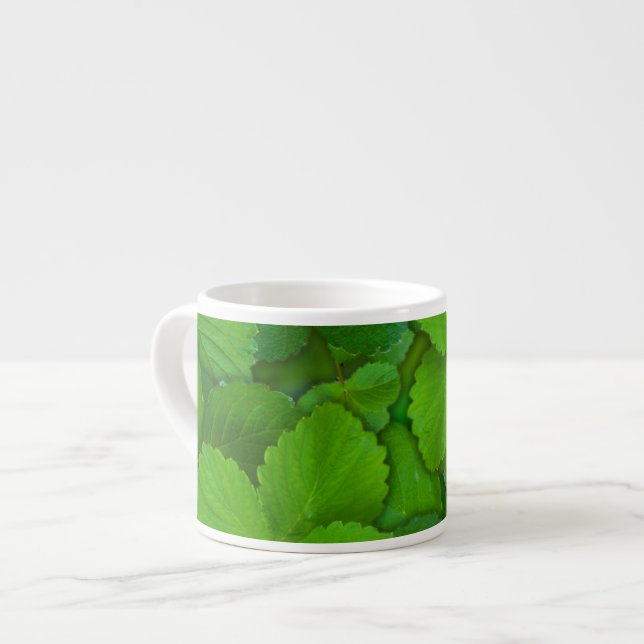 Tasse Expresso Saint Basil Tulsi Green Mint Feuilles (Devant gauche)