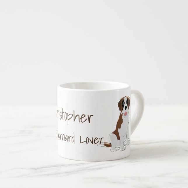 Tasse Expresso Saint Bernard Design personnalisé (Devant droit)