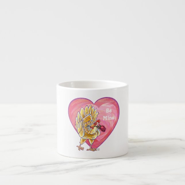 Tasse Expresso Saint-Valentin au poulet (Devant)