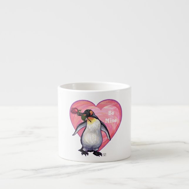 Tasse Expresso Saint-Valentin Penguin (Devant)