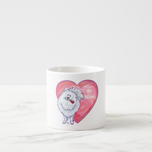 Tasse Expresso Saint Valentin Poméranie Blanche (Devant)