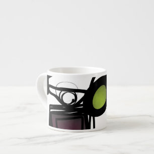 Tasse Expresso Salutations de Philydion : Abstrait noir & blanc
