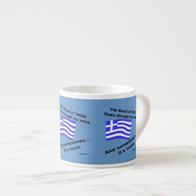 Tasse Expresso Sang de la Grèce et Ouzo Times 3 (Devant droit)