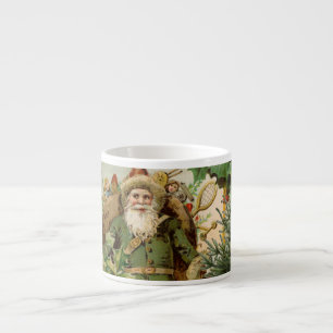 Tasse Expresso Santa Claus Noël Antiquité Belle Art