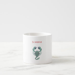 Tasse Expresso Scorpion rose, zodiaque, signe du zodiaque