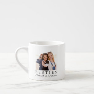 Tasse Expresso Script de photo de meilleure amie personnalisé BFF
