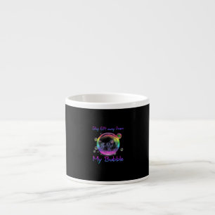 Tasse Expresso Séjournez à 2 mètres de ma bulle cadeau de chien d