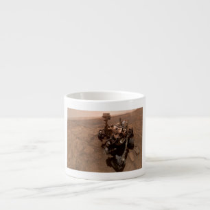 Tasse Expresso Selfie de Mars Curiosity paysage martien rouge