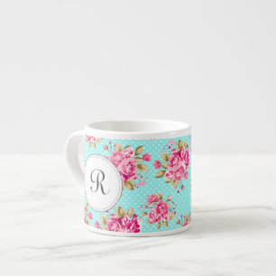 Tasse Expresso Shabby Chic Floral Roses