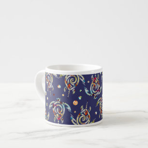 Tasse Expresso Shamanic Motif Tortues de mer + votre couleur de d