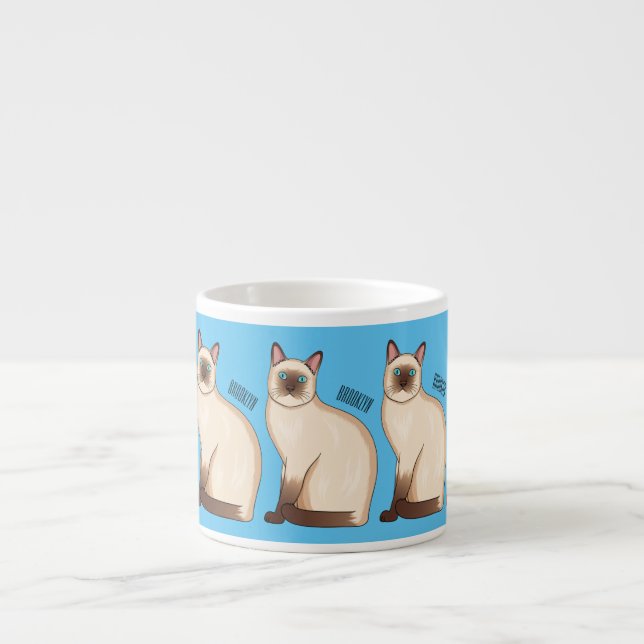 Tasse Expresso Siamese cat cartoon (Devant)