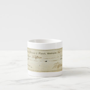 Tasse Expresso Signature de Thomas Jefferson sur le chèque de