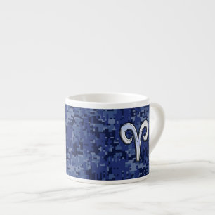 Tasse Expresso Signe Aries Zodiac sur la déco photo numérique ble