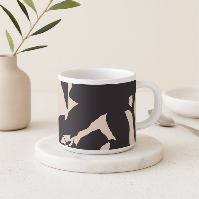 Tasse Expresso Silhouette Lily noire (Créateur téléchargé)