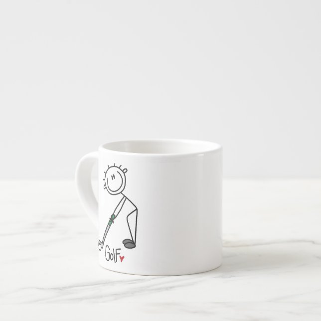 Tasse Expresso Simple Golfeur en Bâtonnets (Devant gauche)