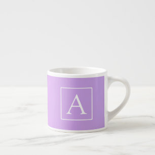 Tasse Expresso Simple Monogramme Ombré Rose/Violet Subtil
