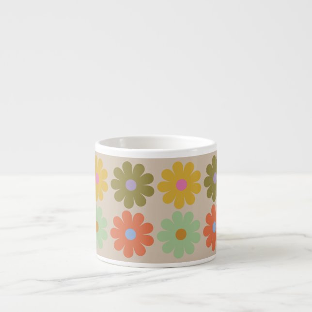 Tasse Expresso Simple Pastel Vintage Flower Pattern (Devant)