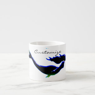 Tasse Expresso sirène noire sous-marine Thunder_Cove