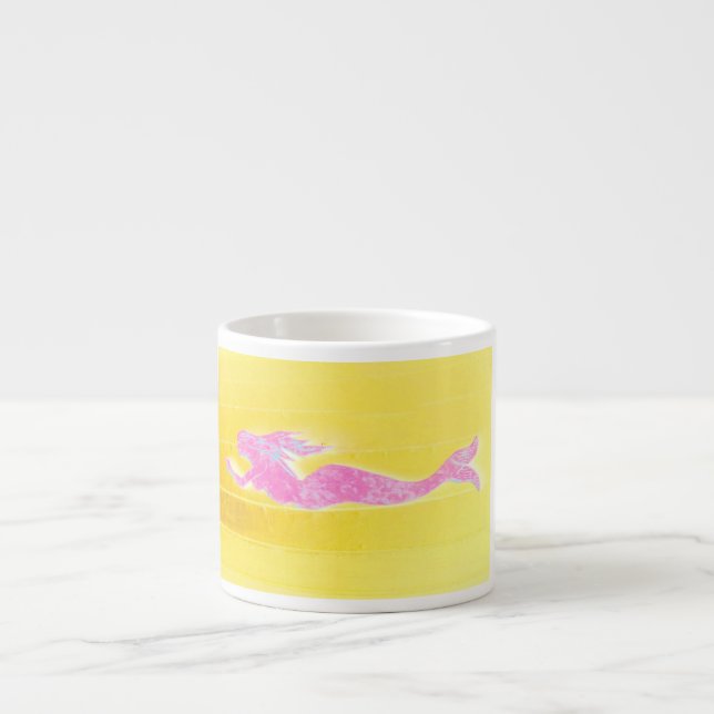 Tasse Expresso sirène rose (Devant)