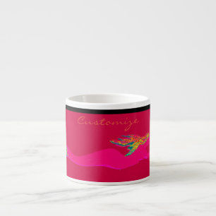 Tasse Expresso sirène rose de natation