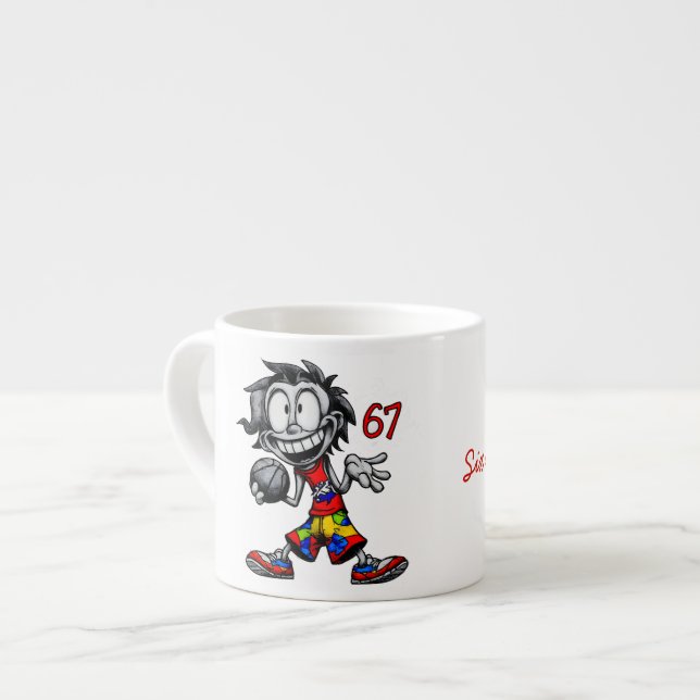 Tasse Expresso Six seven! Mème (Devant gauche)