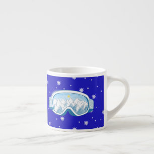 Tasse Expresso Ski Goggers Snowflake Dance
