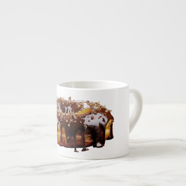 Tasse Expresso SlipperyJoe's decadent donut covered thick glossy  (Devant droit)