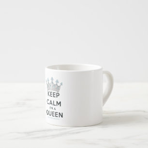 Tasse Expresso SlipperyJoe's Keep Calm Queen couronne joyaux a