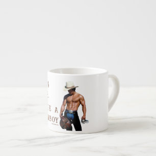 Tasse Expresso SlipperyJoe's save horse ride paille cowboy casque