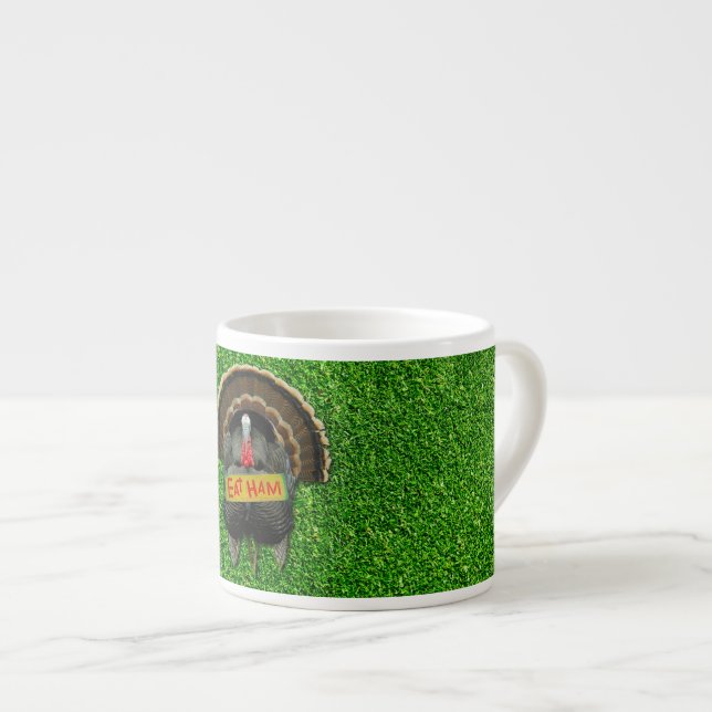 Tasse Expresso SlipperyJoe's Thanksgiving turkey grass manger du  (Devant droit)