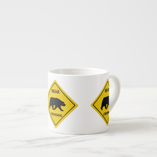 Tasse Expresso SlipperySignal de passage de l'ours de Joe silhoue (Devant droit)