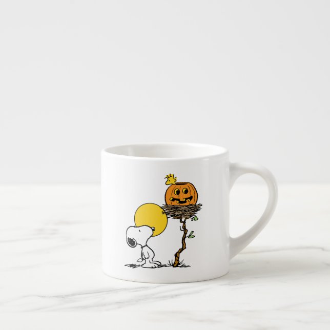 Tasse Expresso Snoopy & Bois Nid Avec Jack O'Lantern (Droite)
