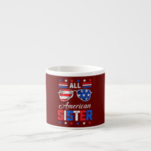 Tasse Expresso Sœur tout américaine 4 juillet Famille USA