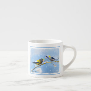 Tasse Expresso Soirée Grosbeak Peinture - Cute Original Chien Art