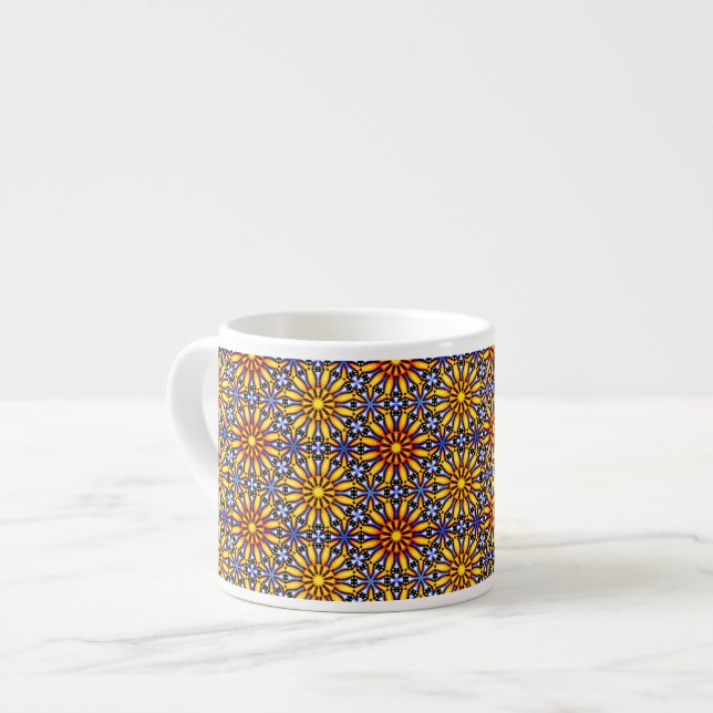Tasse Expresso Soleil céleste Mandala (Devant gauche)