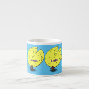 Tasse Expresso Souris mignonne avec dessin animé au fromage