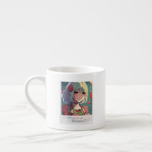Tasse Expresso Soyez ma Saint-Valentin dans le style Manga 33420