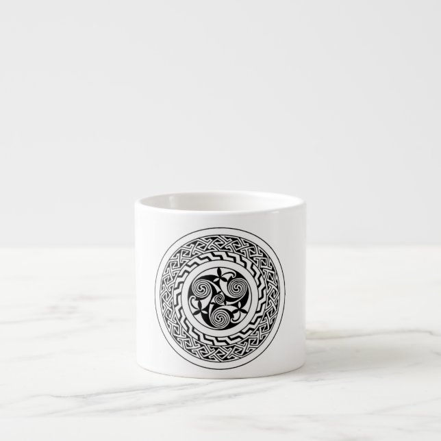 Tasse Expresso spirale celtique (Devant)