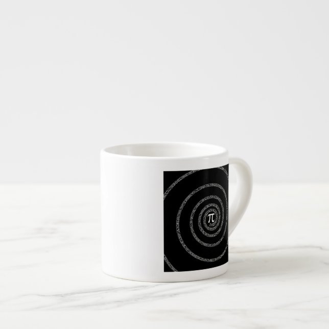 Tasse Expresso Spirale pour Pi en style noir (Devant droit)