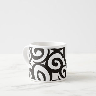 Tasse Expresso Spirales Motif noir & blanc + vos idées