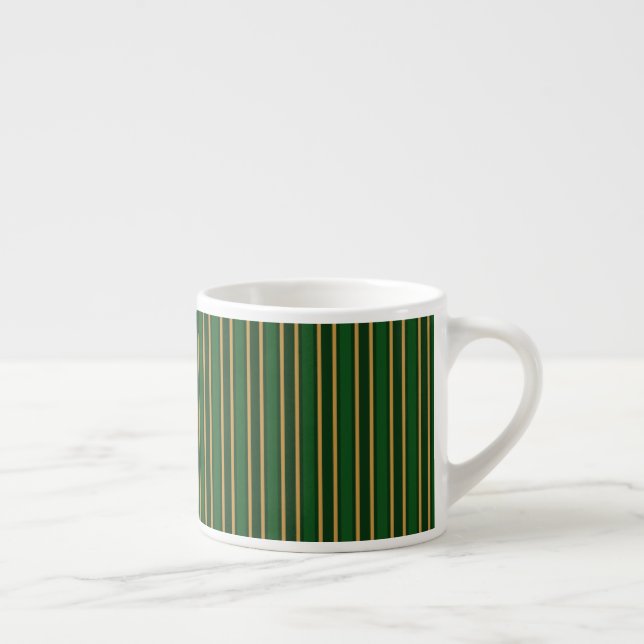 Tasse Expresso Springbok vert et or bonbons rayures (Droite)