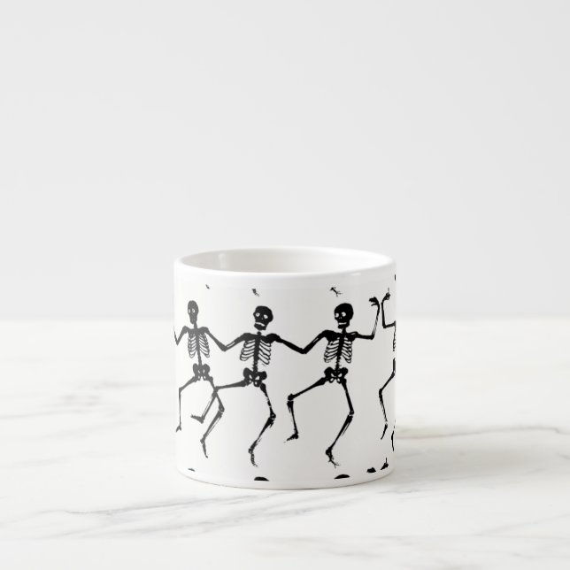 Tasse Expresso Squelettes Halloween Thunder_Cove de danse (Devant)